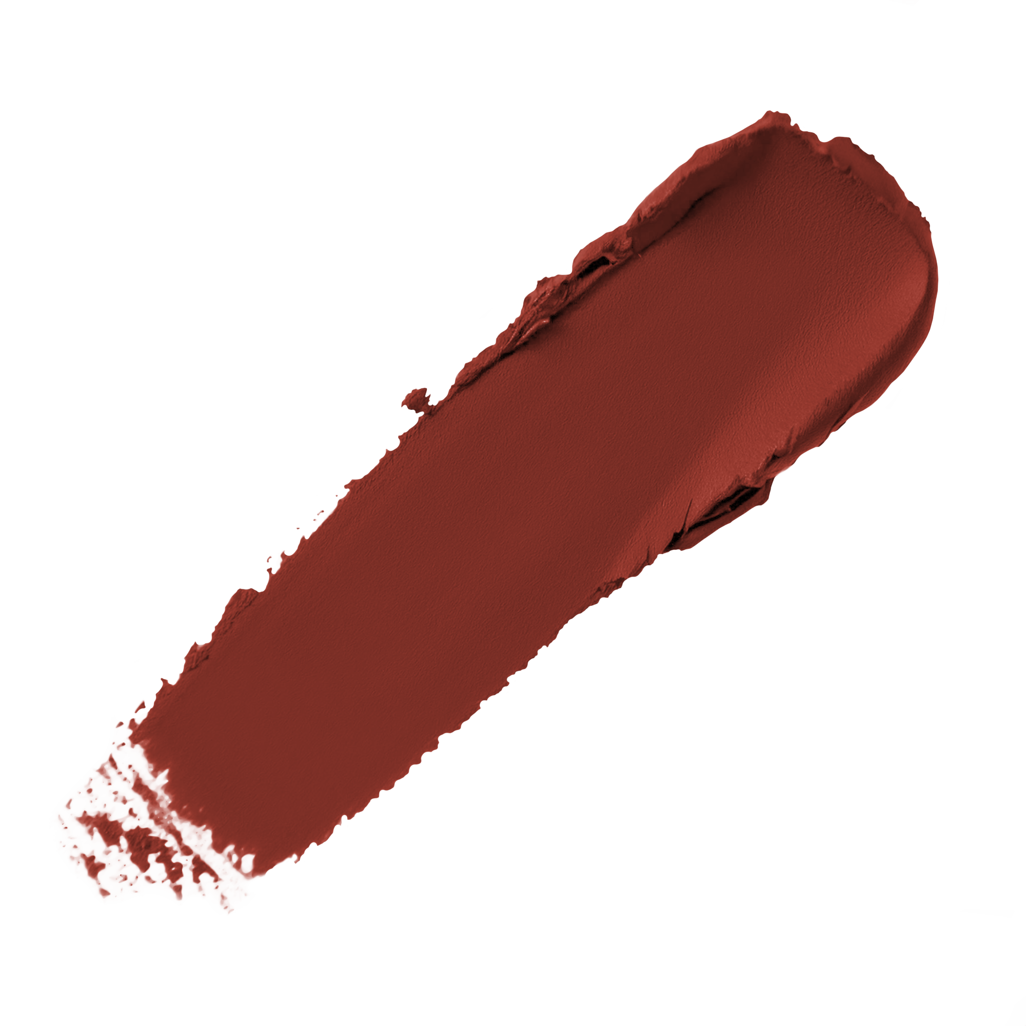 Swatch of red lipstick on a white background