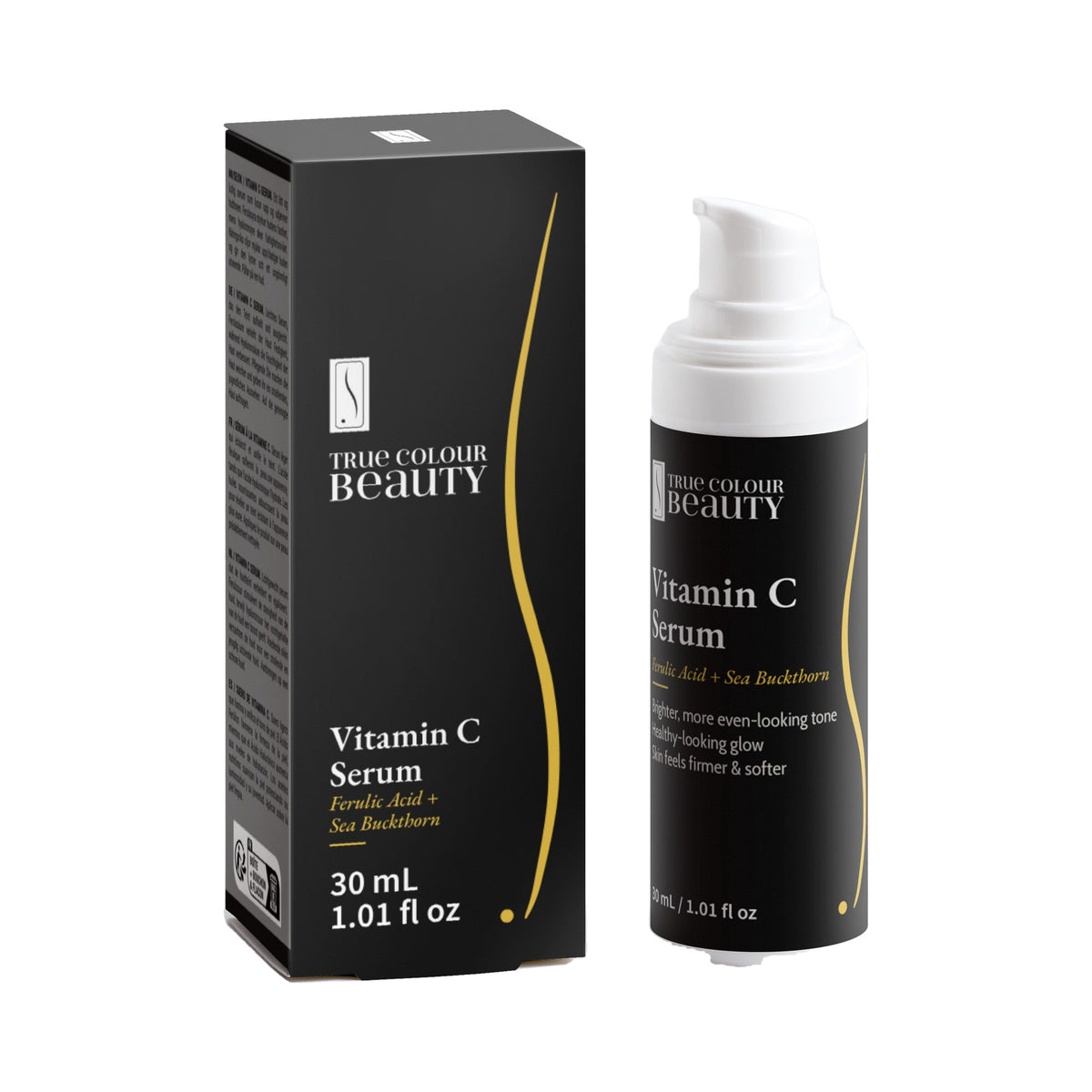 Vitamin C Serum, bottle and box, front view