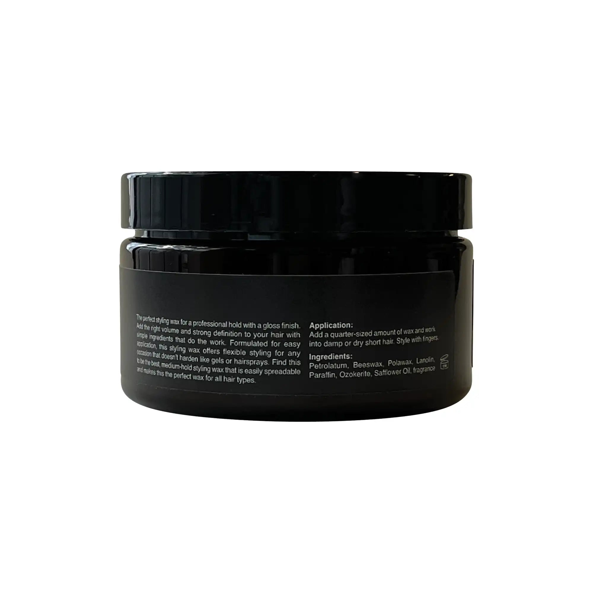 styling wax jar with ingredients