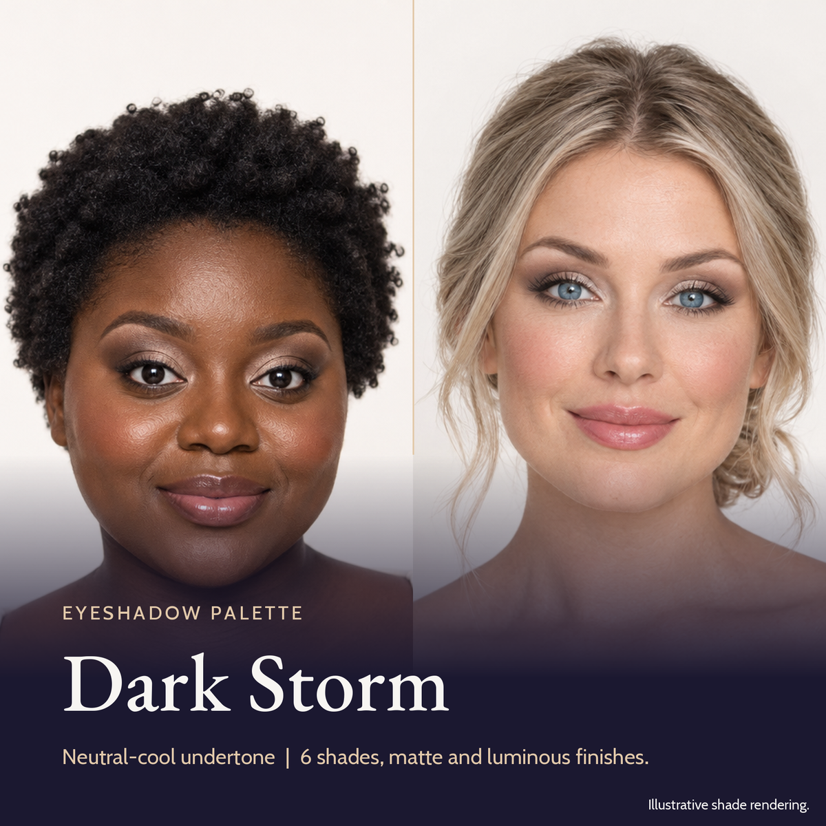 Eyeshadow Palette - Dark Storm (Mirrored Compact) by True Colour Beauty