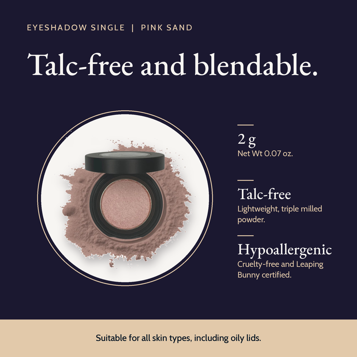 Eyeshadow Single, Pink Sand product details and size