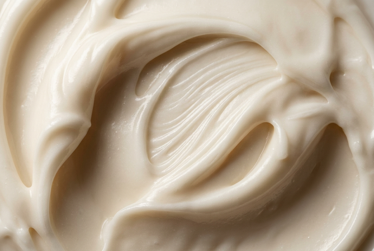  Rich ivory cream with soft folds and ridges, illustrating ceramides.