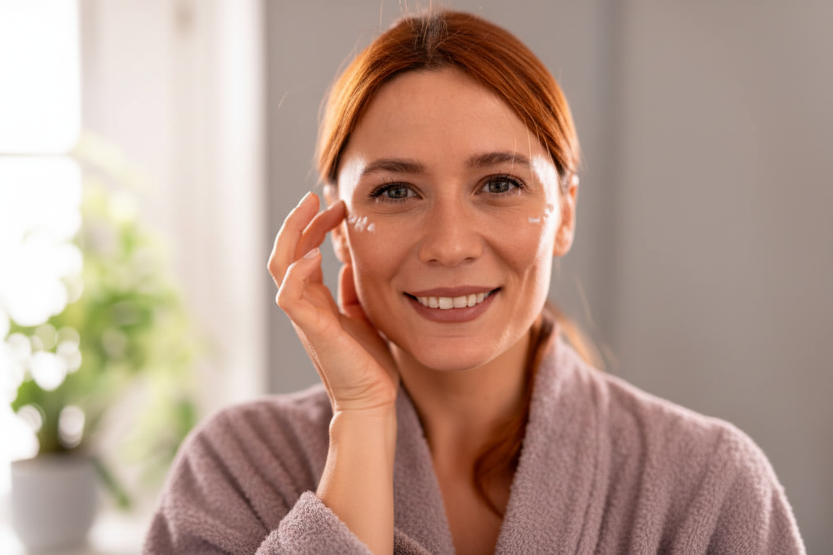 Woman applying eye cream — Horse Chestnut Seed Extract blog