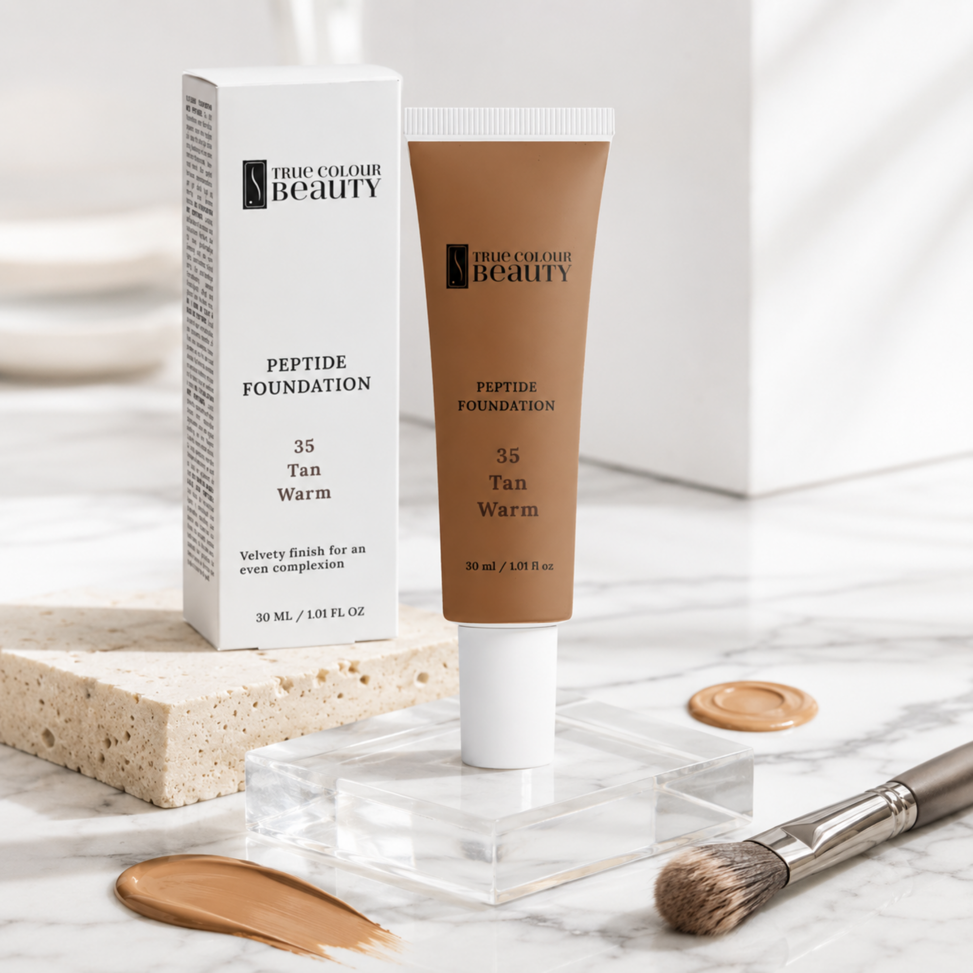 Peptide Foundation 35 Tan Warm - True Colour Beauty
