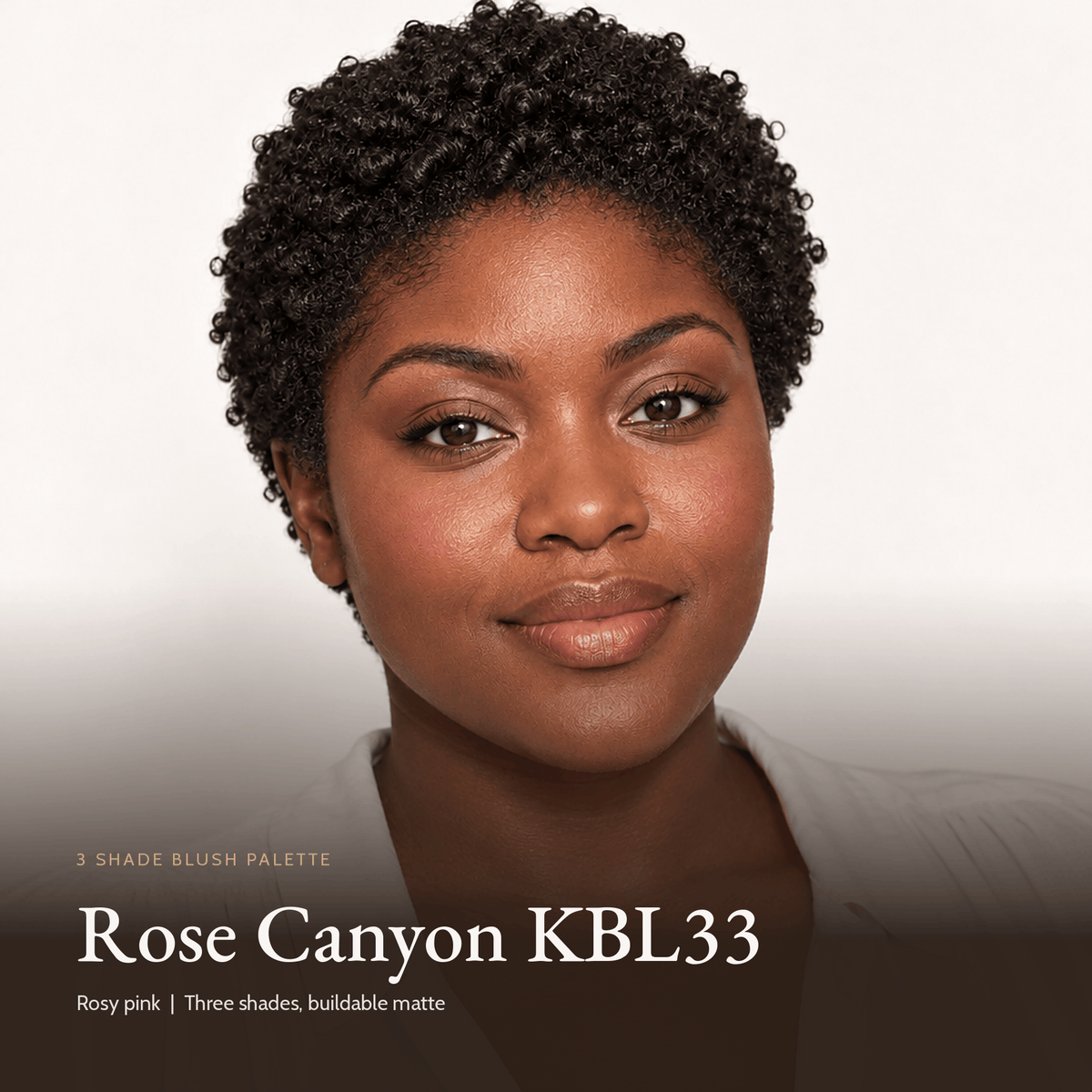 Model with 3 Shade Blush Palette in Rose Canyon KBL33