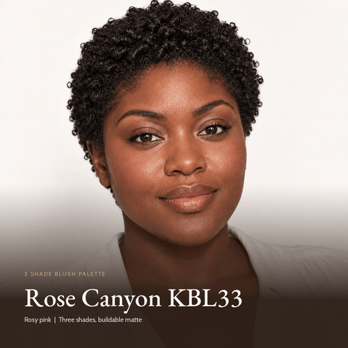 Model with 3 Shade Blush Palette in Rose Canyon KBL33