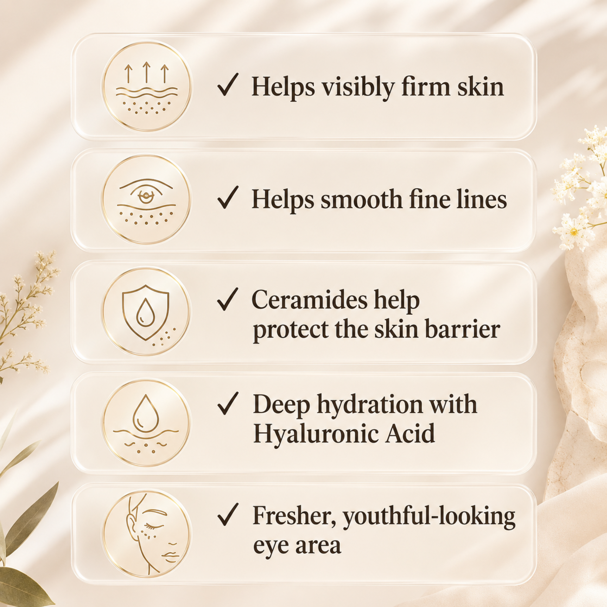 Smoothing Eye Cream with Ceramides for Firmer Skin - True Colour Beaut…