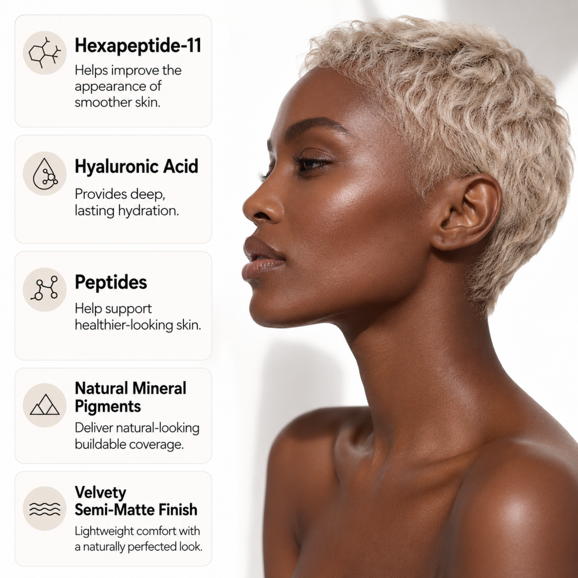 Peptide Foundation 50 Deep Cool - True Colour Beauty
