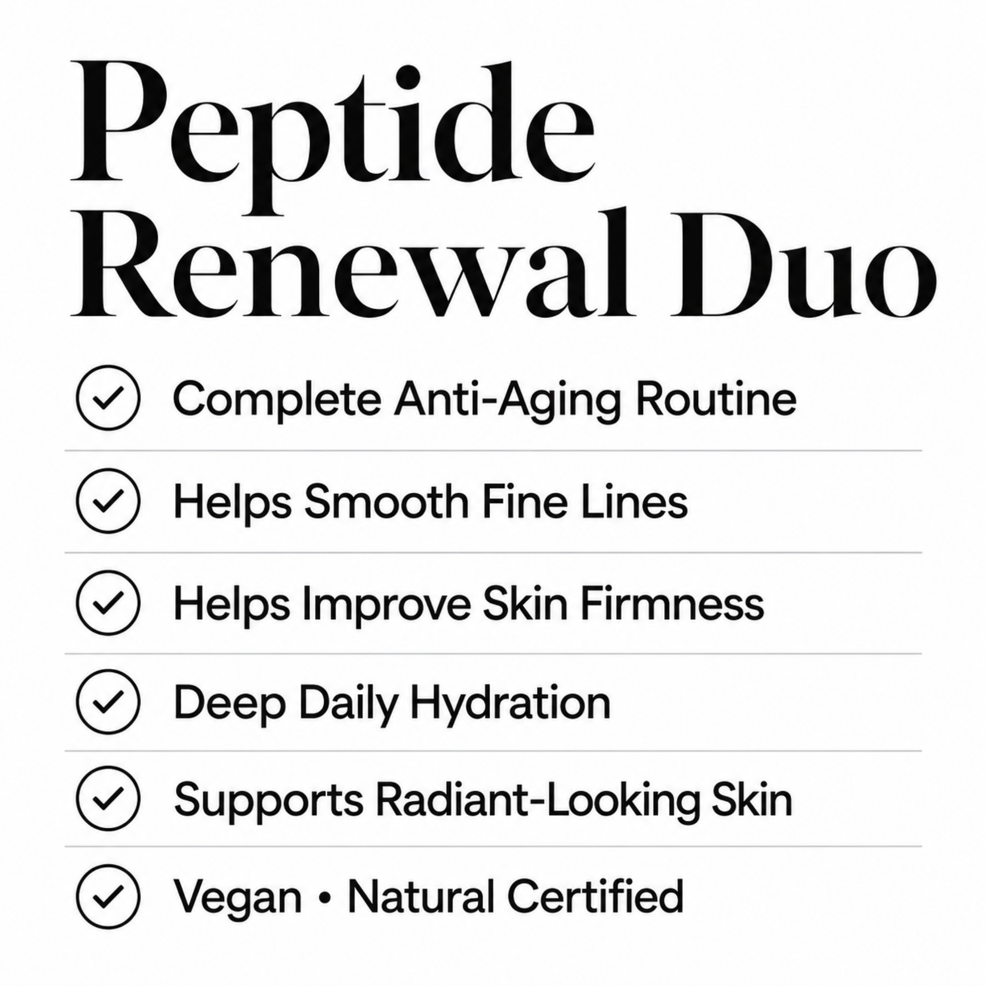 Peptide Renewal Duo Skincare Set - True Colour Beauty