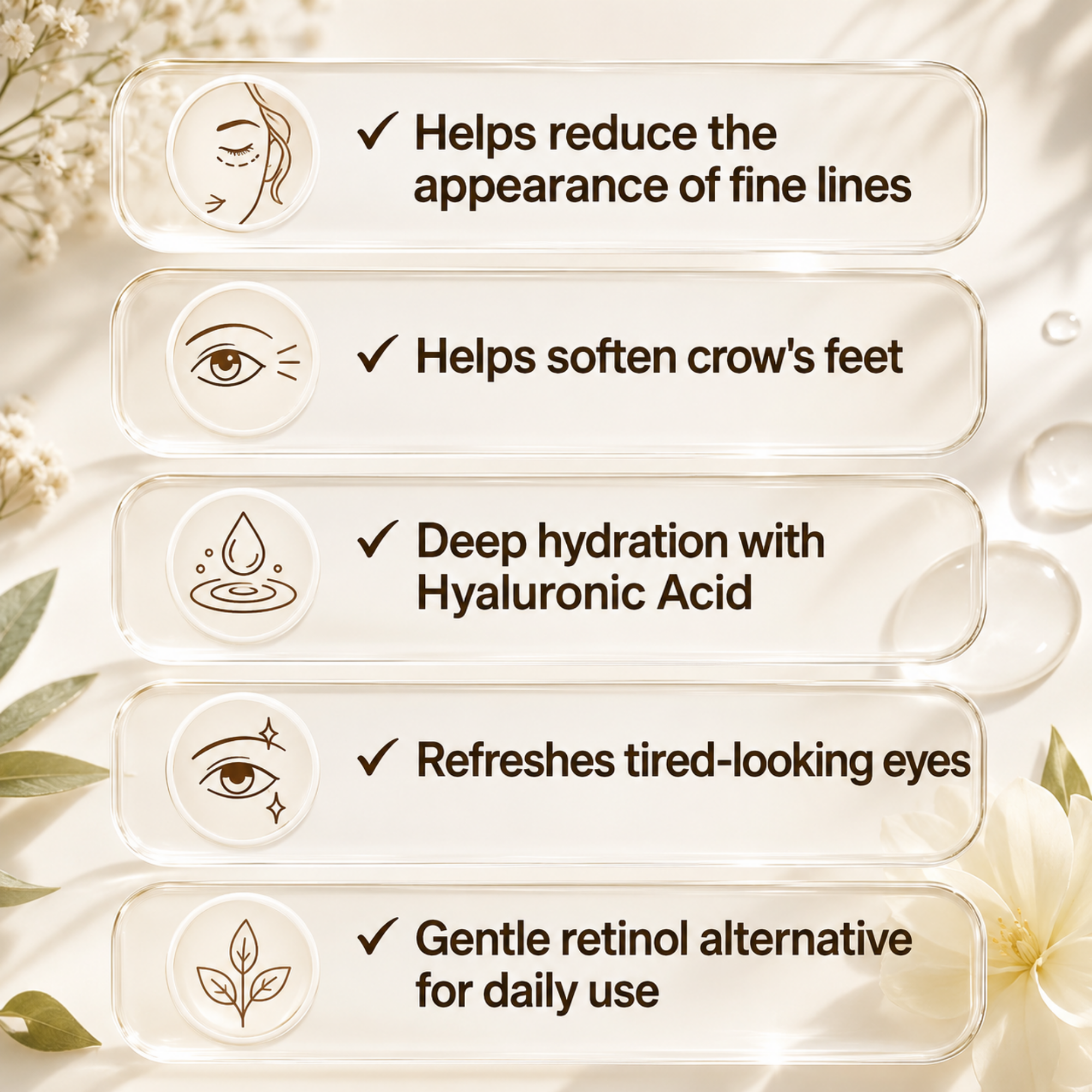 Retinol Alternative Eye Serum for Fine Lines - True Colour Beauty