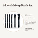 6-Piece Makeup Brush Set product details and size