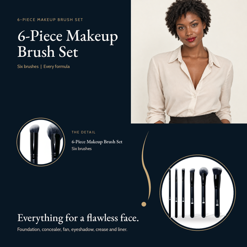 6-Piece Makeup Brush Set, image 4