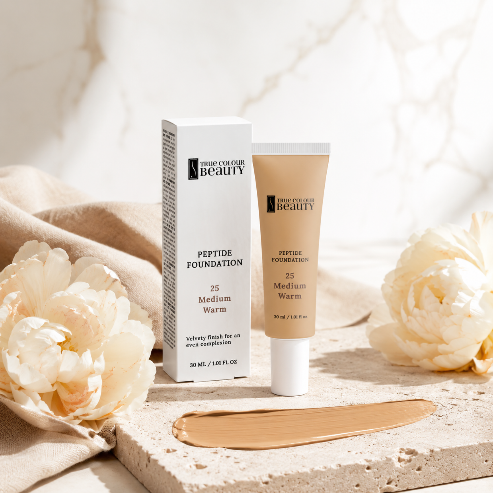 Peptide Foundation 25 Medium Warm - True Colour Beauty