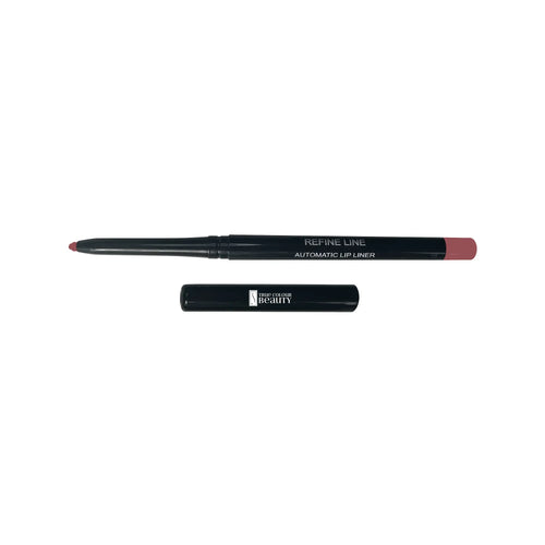 Automatic Refine Lip Liner - Gentle Pink, close-up view, highlighting its retractable design ideal for precise, smooth application and long-lasting wear.