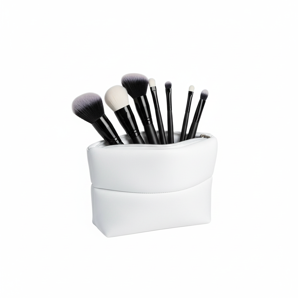 White Quilted Makeup Bag | True Colour Beauty