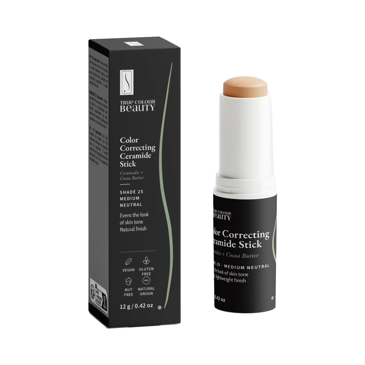 Color Correcting Ceramide Stick, 25 Medium Neutral by True Colour Beauty