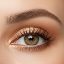 Close-up of a brown eye with makeup