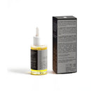 Natural Retinol Alternative Oil Serum bottle beside the back of its box