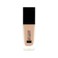 Earthbound Liquid Foundation - Soft Terra, a sleek bottle, offers buildable, radiant coverage. Vegan, paraben-free, and eco-friendly, ideal for a glowing complexion.