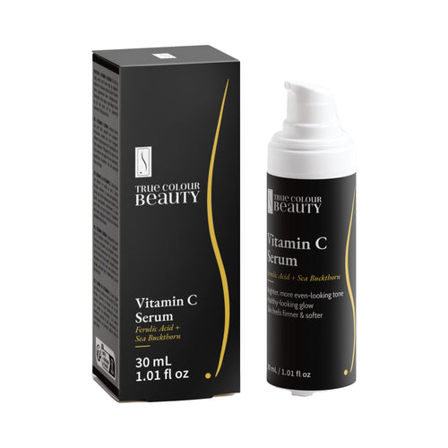 Vitamin C Serum, bottle and box, front view