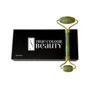 TCB Jade Glow Roller Pro on a sleek black box, designed to enhance skincare absorption and promote radiant, detoxed skin through improved circulation and lymphatic drainage.