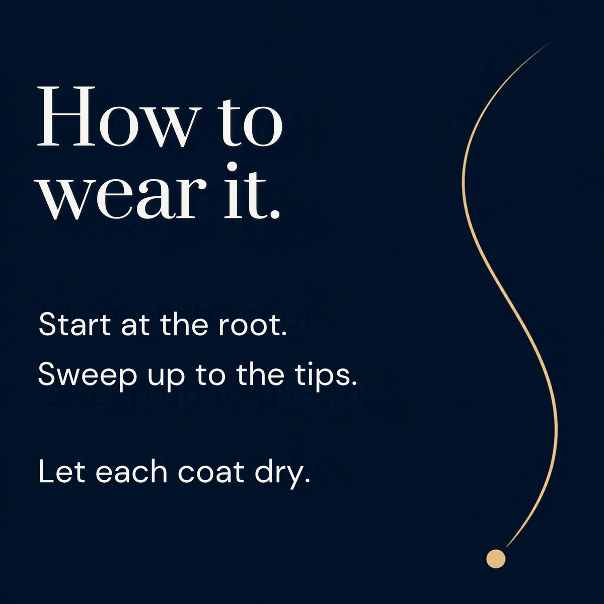  'How to wear it.' 'Start at the root.
