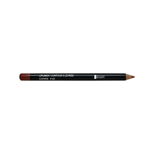 Lip Liner - Deep Umber: Close-up of a sleek, black tube, showcasing a creamy, long-lasting formula for precise lip definition. Ideal for achieving a professional look.