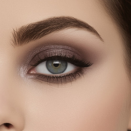 Close-up of a woman's eye with smoky eye makeup