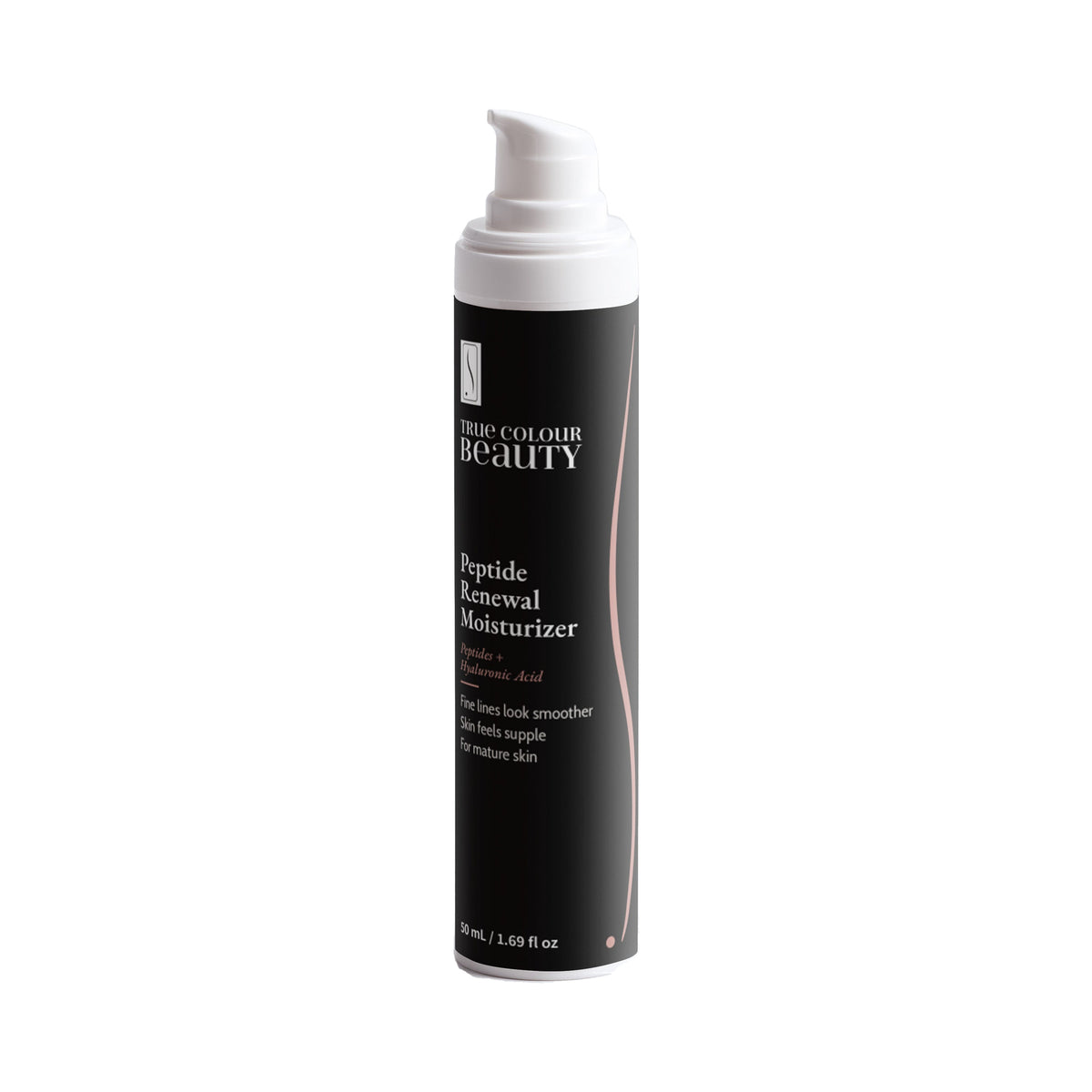 Peptide Renewal Moisturizer bottle, front label