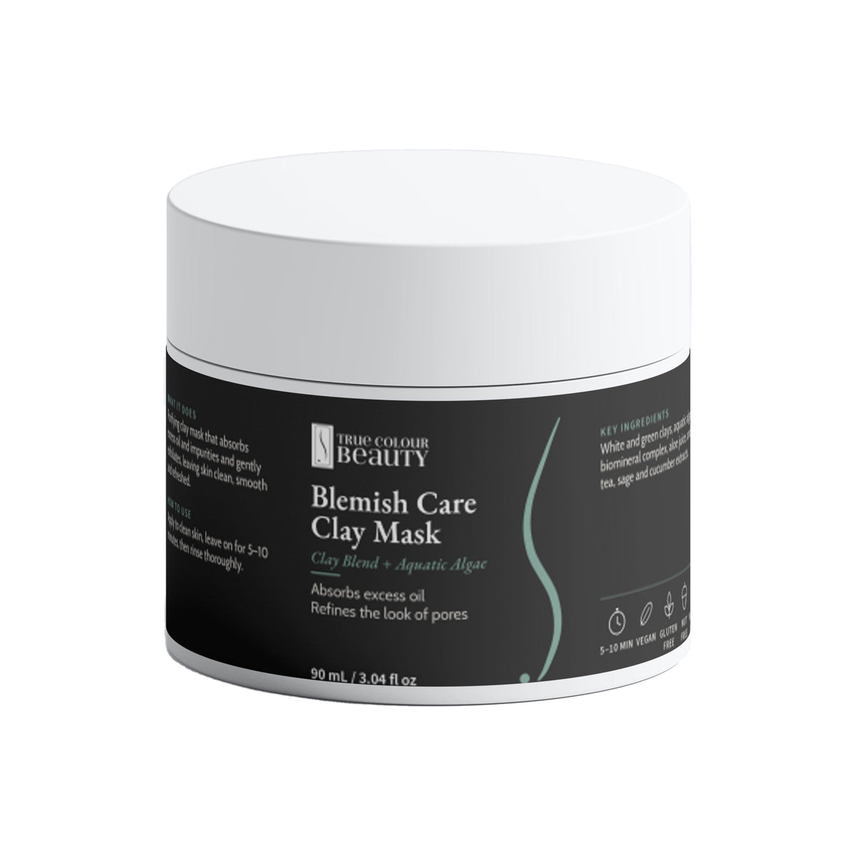 Blemish Care Clay Mask jar, front label