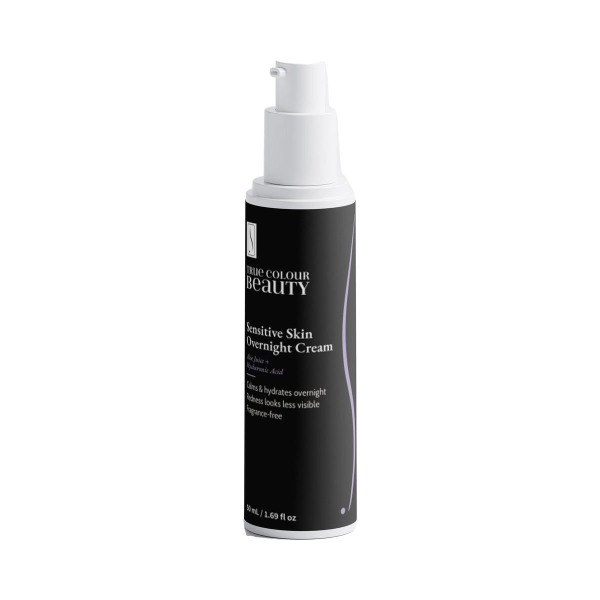Sensitive Skin Overnight Cream bottle, front label