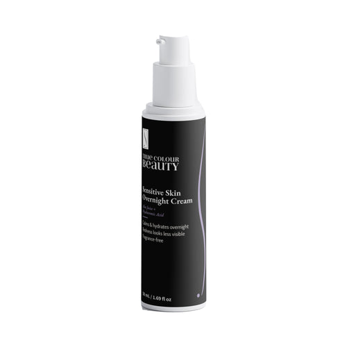 Sensitive Skin Overnight Cream bottle, front label