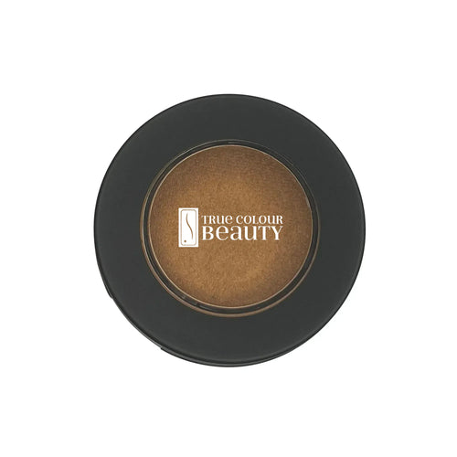 Single Pan Eyeshadow - Dusty Horizon: Close-up of talc-free, triple-milled eyeshadow pan for blendable, intense color, emphasizing True Colour Beauty's commitment to sustainable, cruelty-free cosmetics.