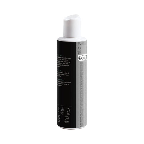 Micellar Cleansing Water bottle, back label with ingredients and directions
