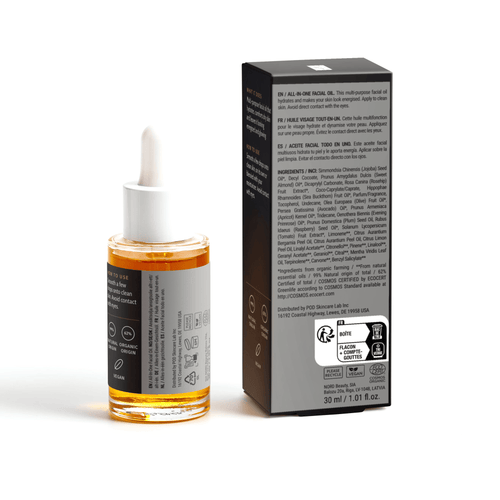 All-In-One Facial Oil, pack and label