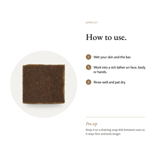 How to use Apricot Natural Soap