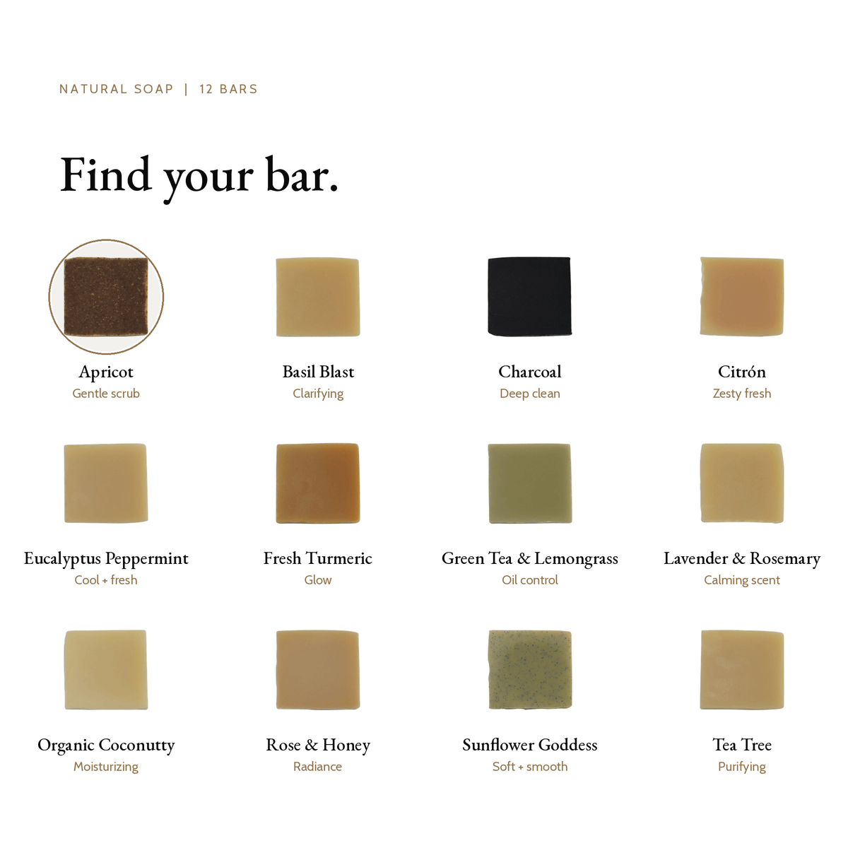 True Colour Beauty natural soap collection with Apricot selected
