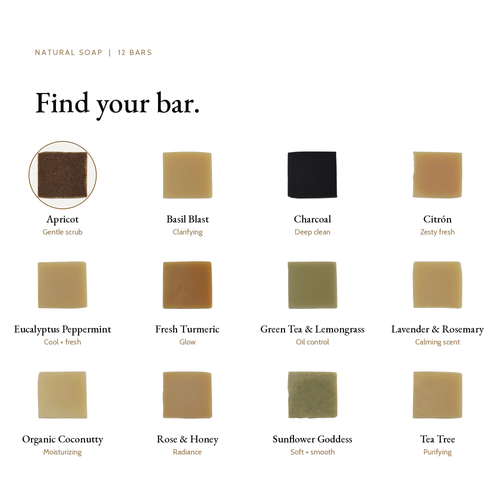 True Colour Beauty natural soap collection with Apricot selected