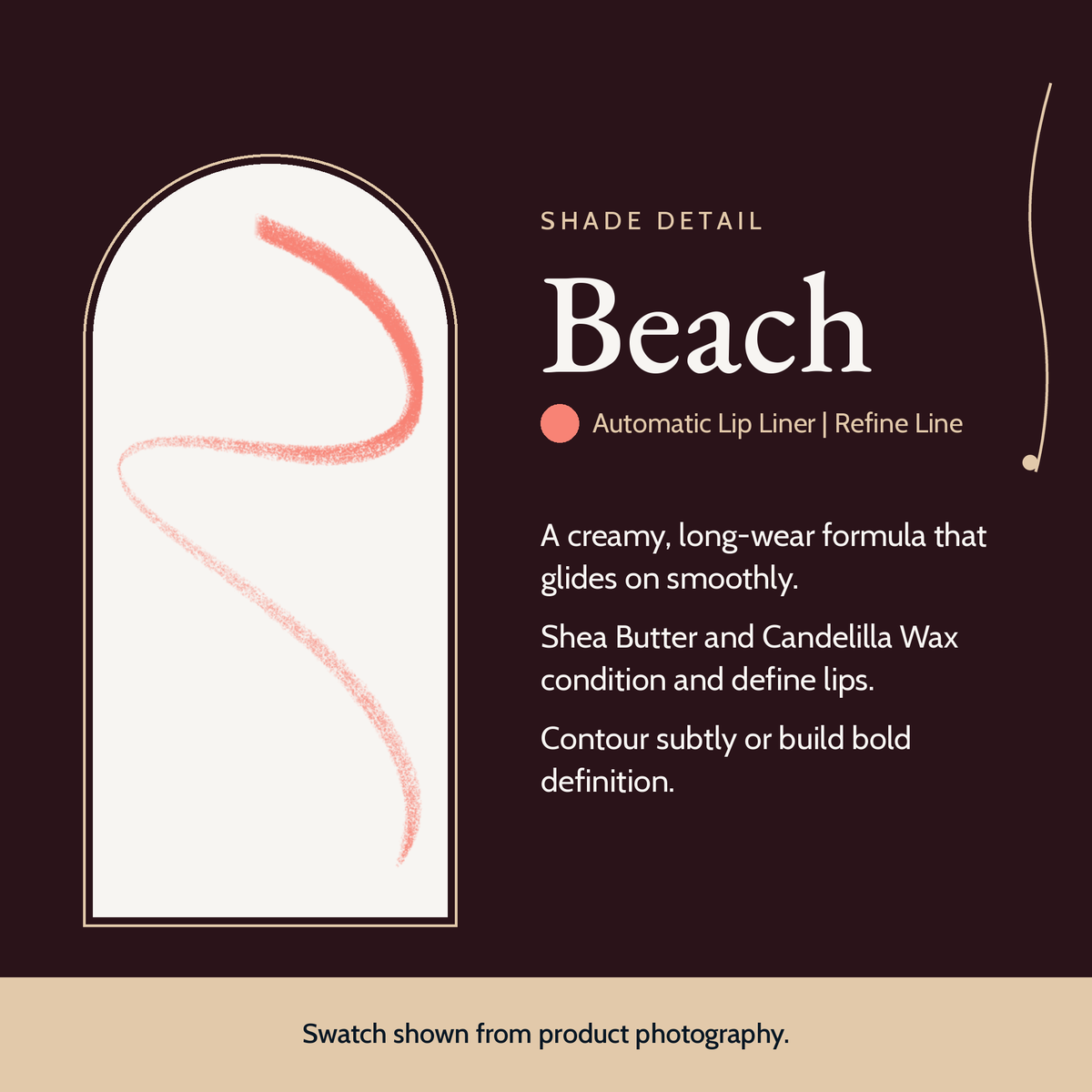 Automatic Lip Liner, Beach shade card