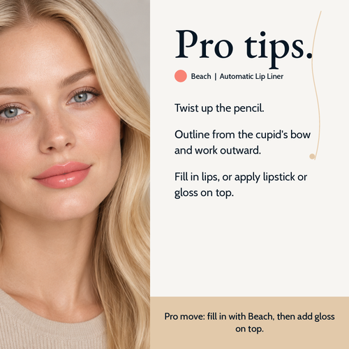 Pro tips for using Automatic Lip Liner, Beach