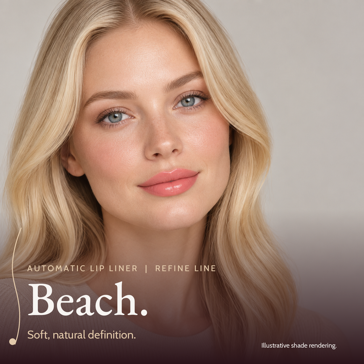 Model wearing Automatic Lip Liner, Beach
