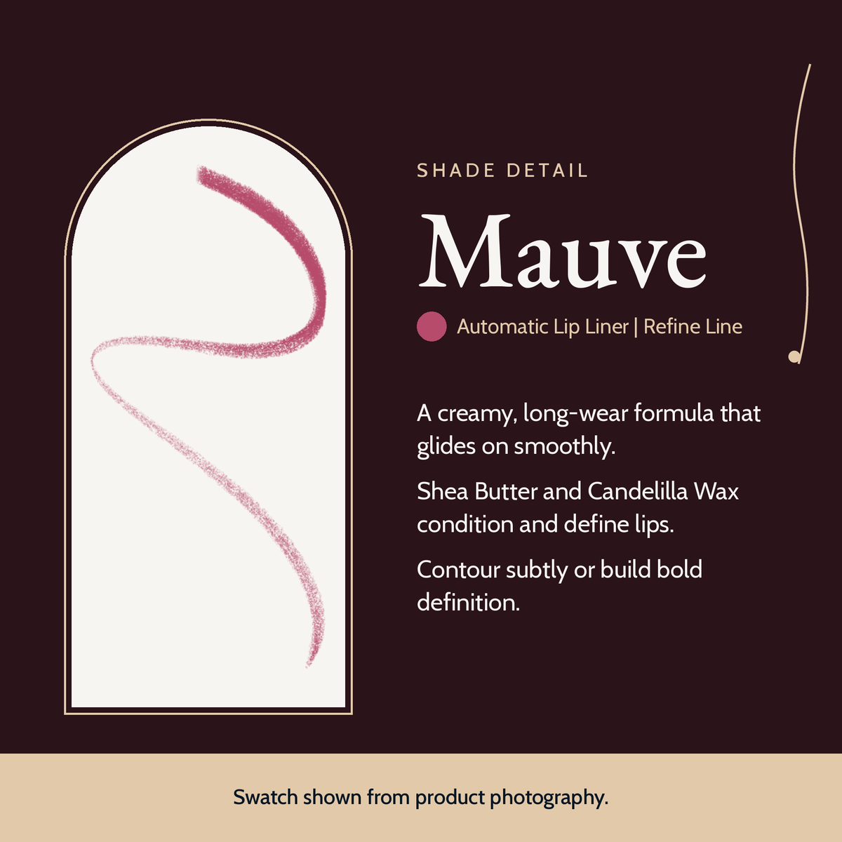 Automatic Lip Liner, Mauve shade card