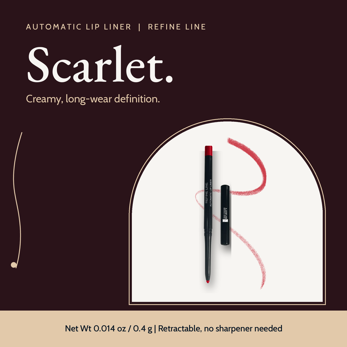 Automatic Lip Liner, Scarlet by True Colour Beauty