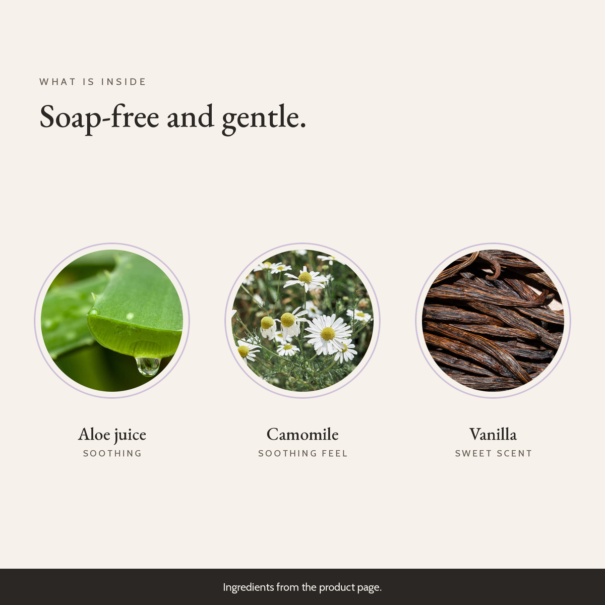 Key ingredients in Soft Start Baby Foaming Wash