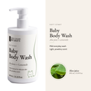 Soft Start Baby Body Wash bottle with its key ingredient