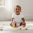Baby with lotion