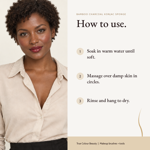 How to use Bamboo Charcoal Konjac Sponge