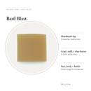 Basil Blast Natural Soap bar with key benefits