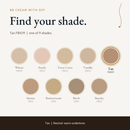 BB Cream with SPF - Tan shade card
