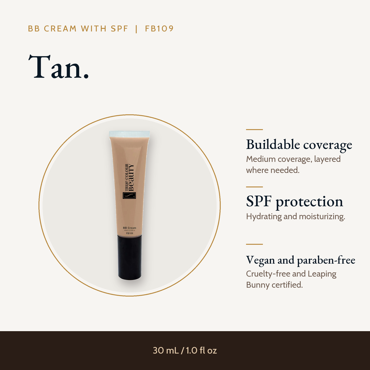 BB Cream with SPF - Tan product details and size